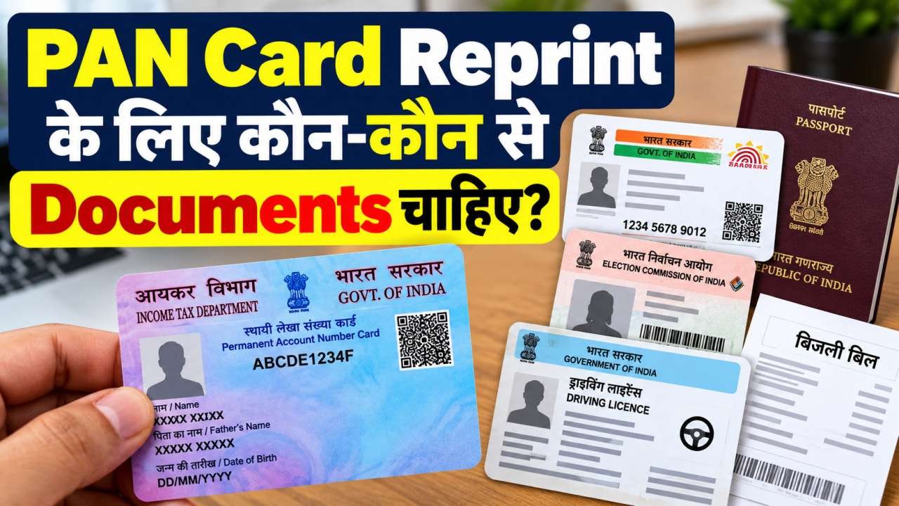 PAN Card Reprint के लिए कौन-कौन से Documents चाहिए