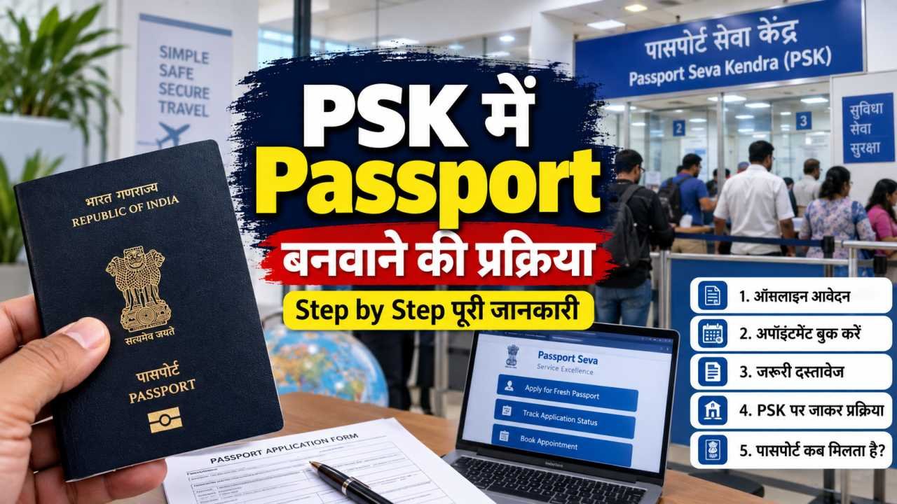 PSK में Passport बनवाने की प्रक्रिया