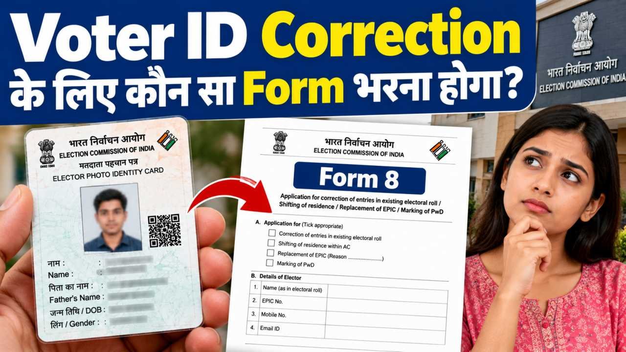 Voter ID Correction के लिए कौन सा Form भरना होगा