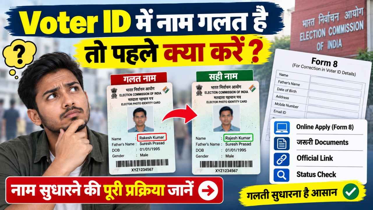Voter ID में नाम गलत है तो पहले क्या करें