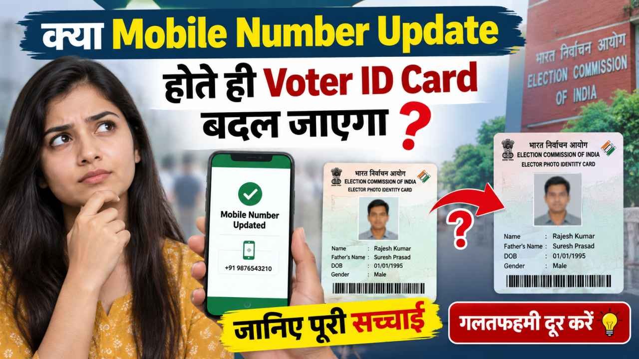 क्या mobile number update होते ही Voter ID card बदल जाएगा