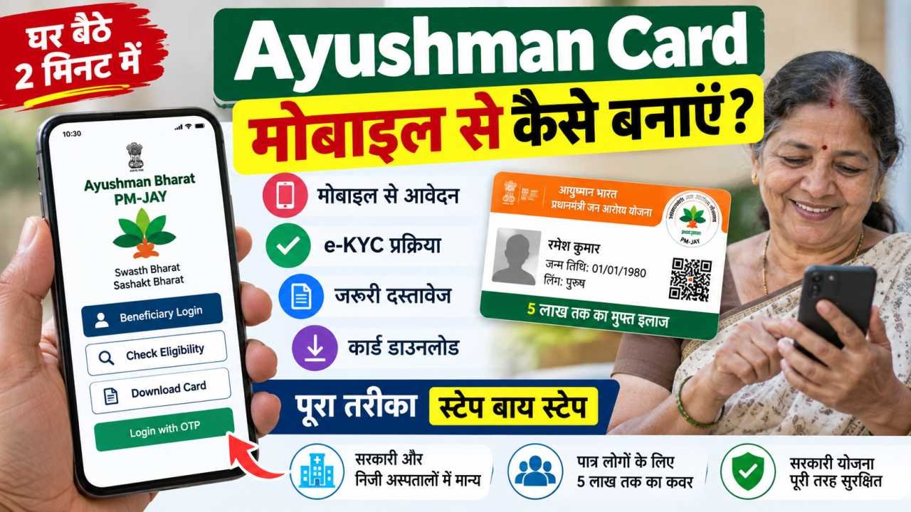 मोबाइल से Ayushman Card कैसे बनाएं