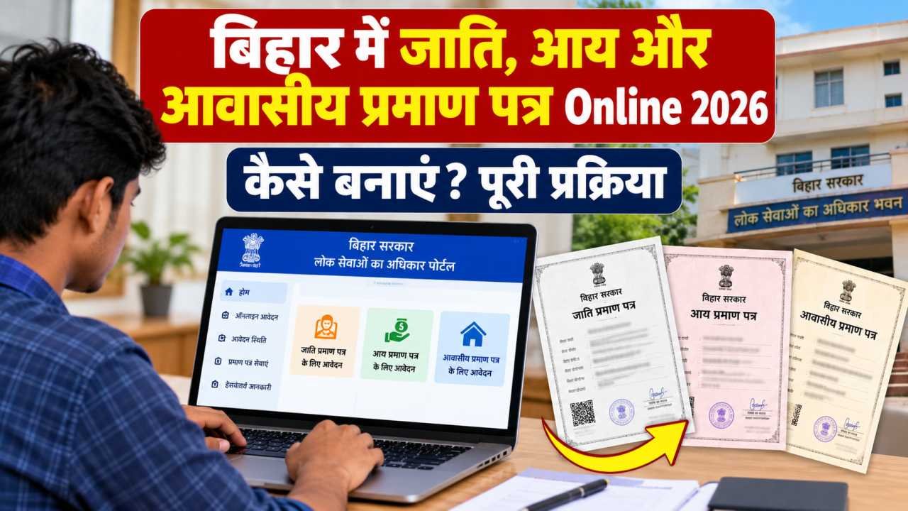 Bihar Jati Aay Awas Certificate Online 2026