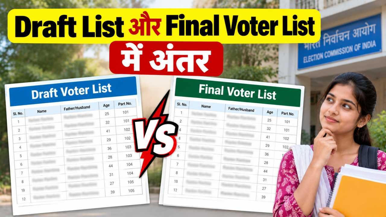 Draft List और Final Voter List में अंतर
