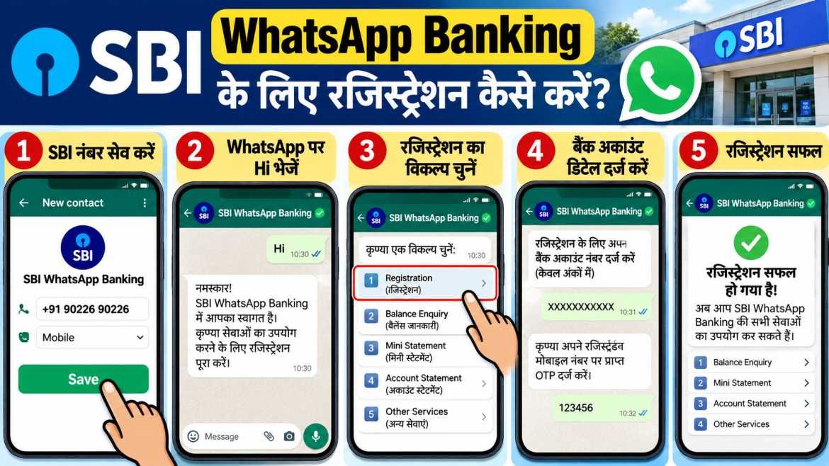 SBI WhatsApp Banking के लिए रजिस्ट्रेशन कैसे करें
