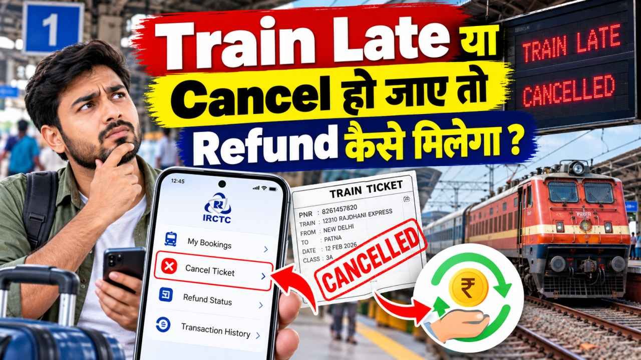 Train Late या Cancel हो जाए तो Refund कैसे मिलेगा