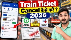 Train Ticket Cancel कैसे करें 2026: IRCTC Online Cancellation, Refund के नए नियम और Charges